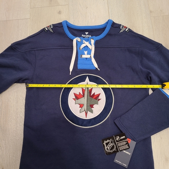 Winnipeg JETS NHL Fanatics Breakaway Lace Up Crew Pullover Sweatshirt - Picture 4 of 8